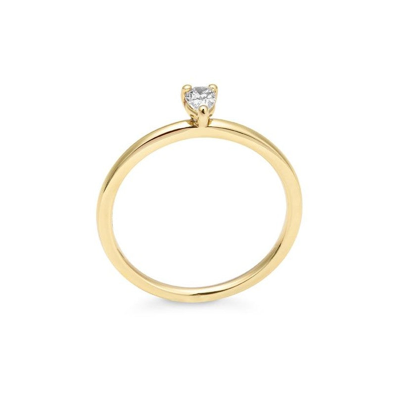 Diamant - Tropfen Ring 585/-