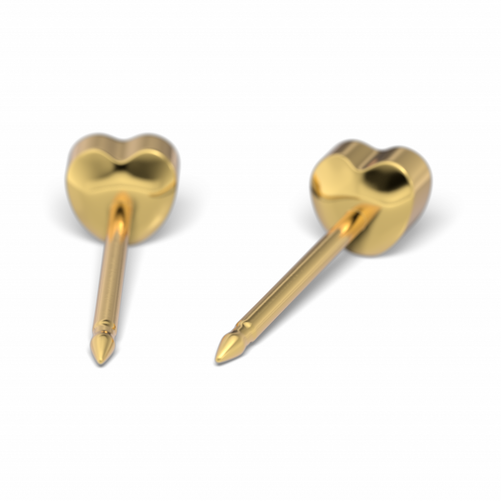 Gold Herz Ohrstecker