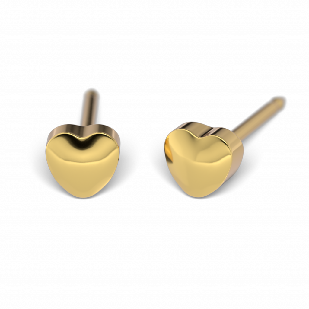 Gold Herz Ohrstecker