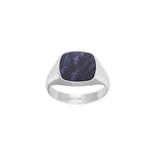Silver Ring with sodalite