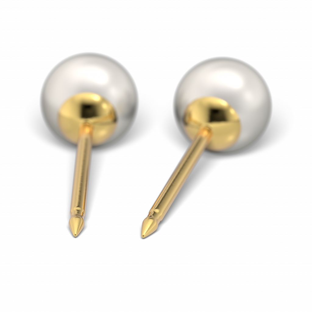 Perle Gold Ohrstecker