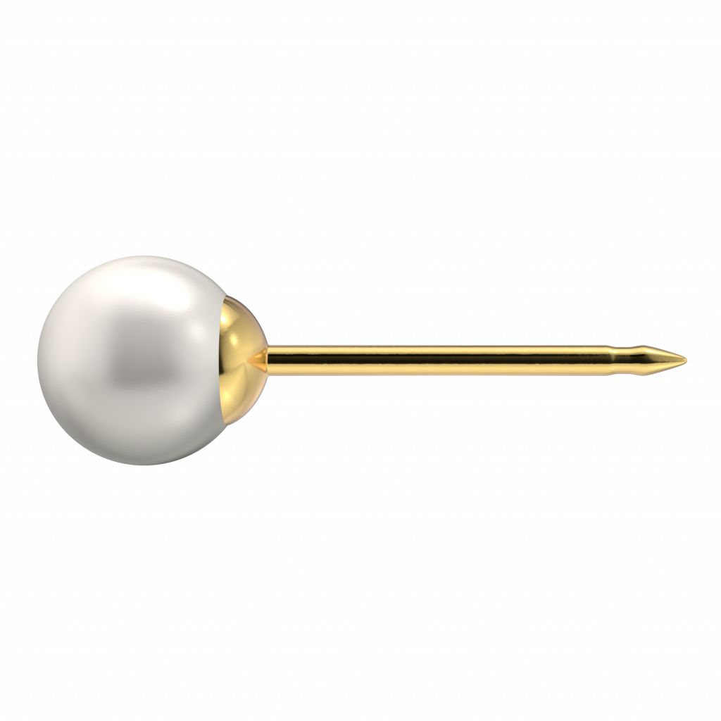 Perle Gold Ohrstecker