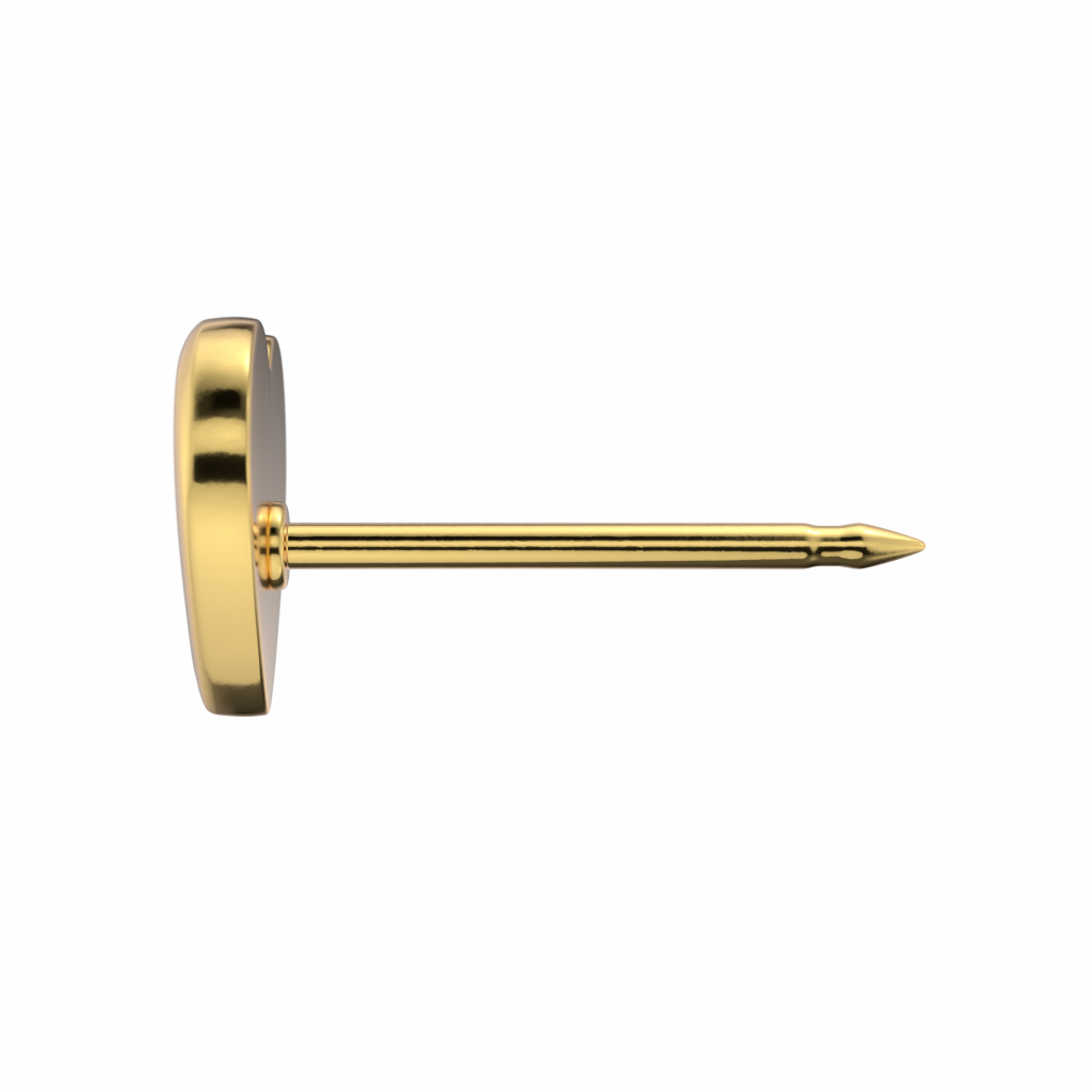 Gold Herz Ohrstecker Zirk.