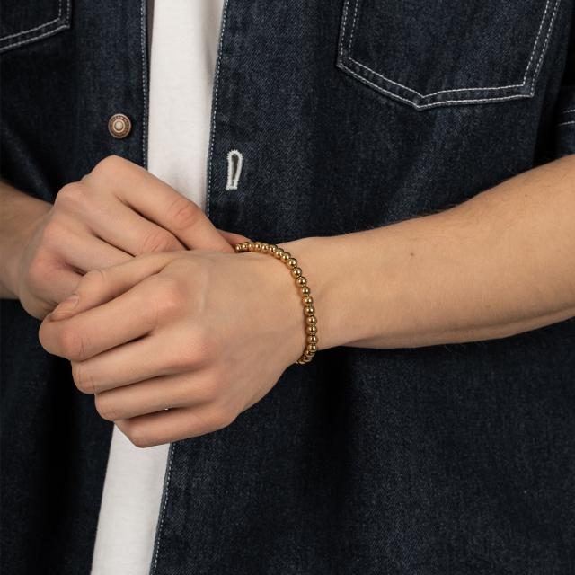 Steel KugelArmband Gold 6mm