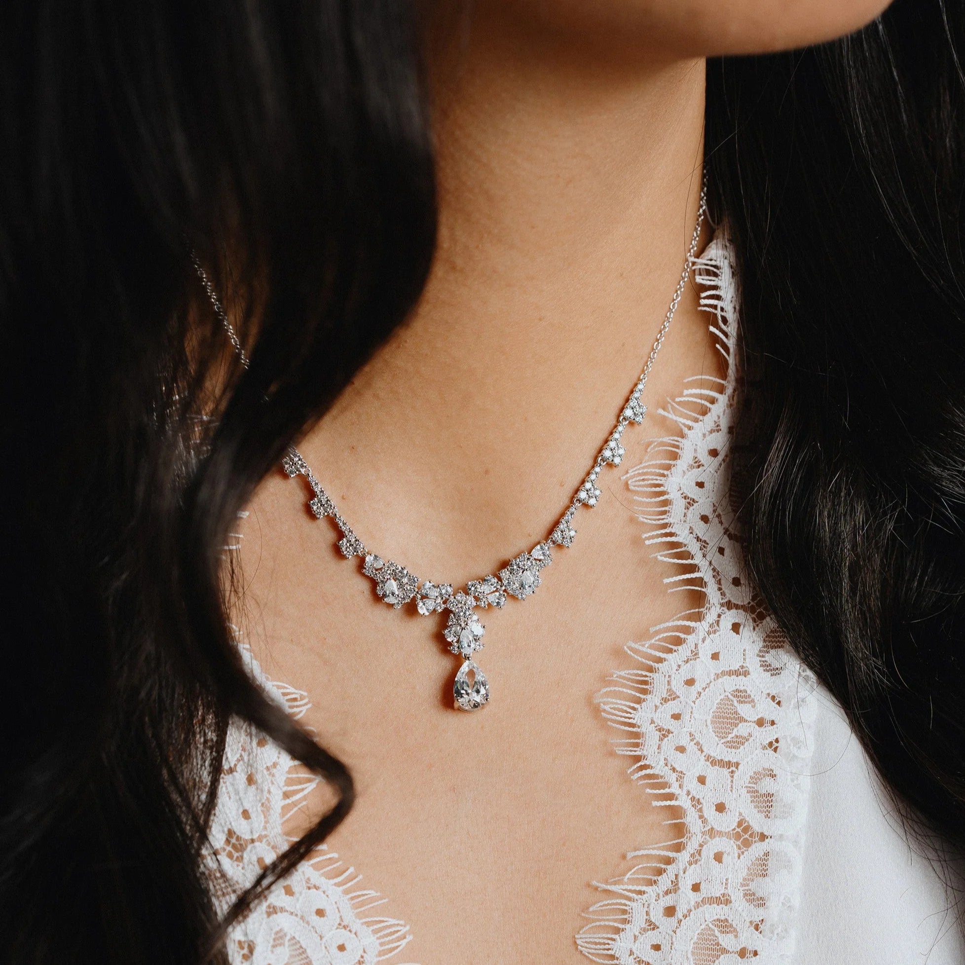 Collier 925/- mit Diamonfire-Zirk.