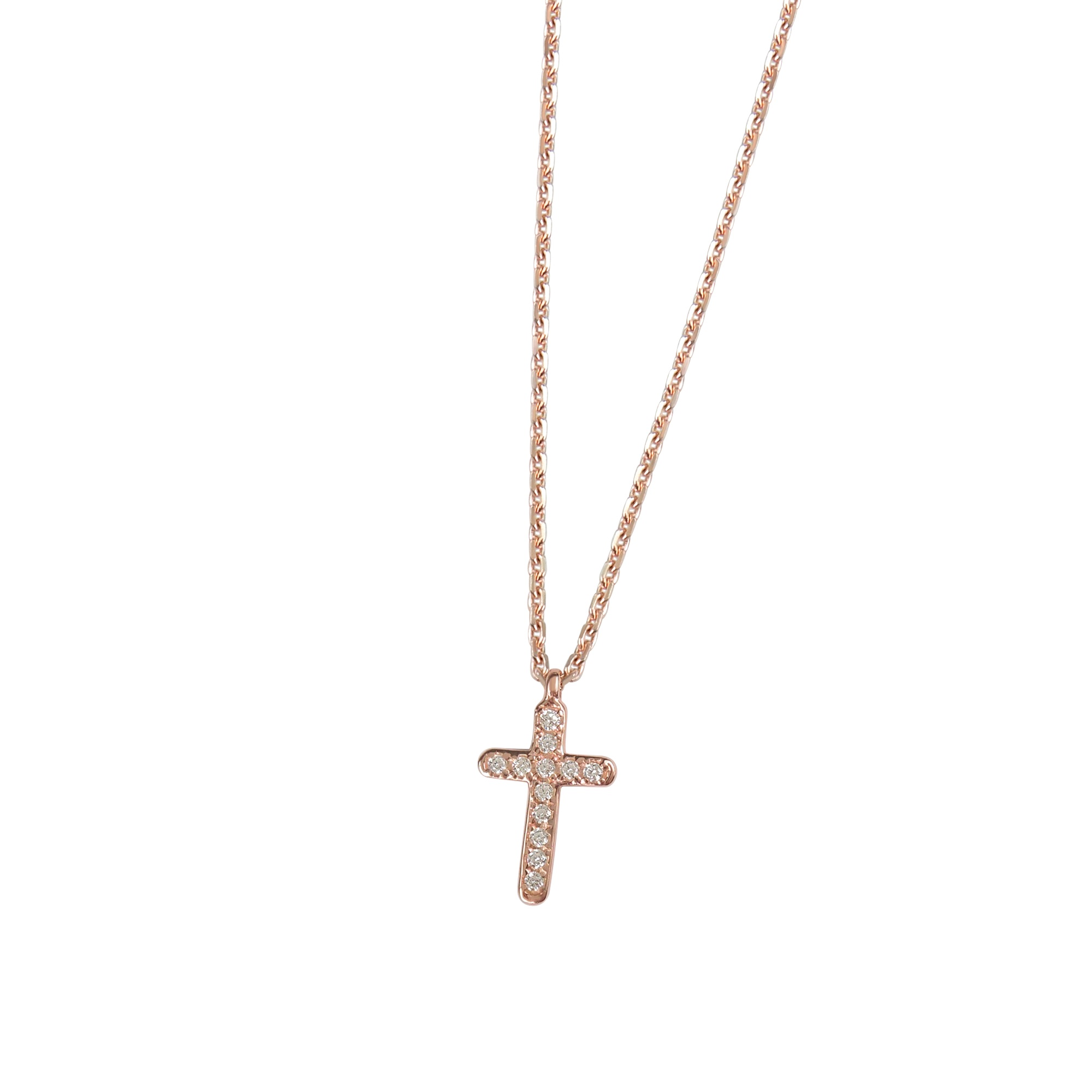 Damen Collier mit Anhänger Kreuz Zirk.