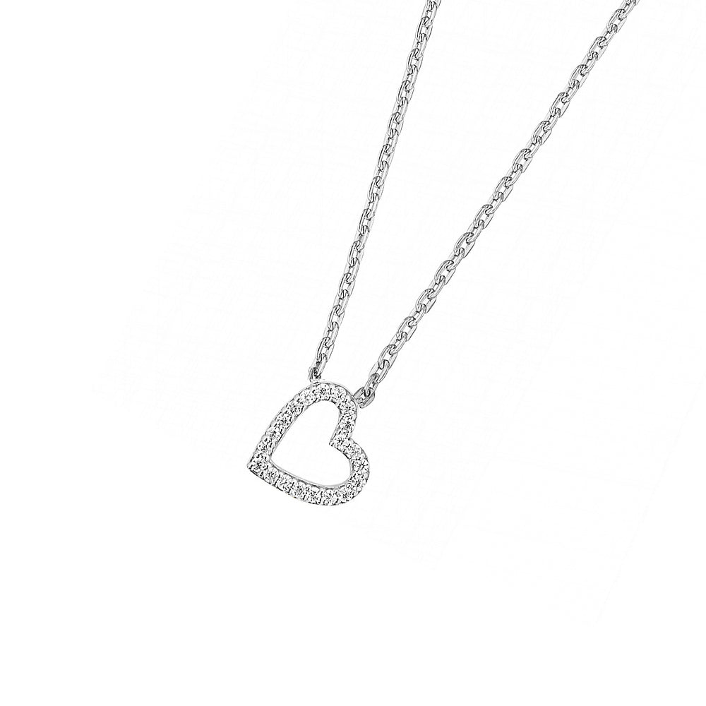 Damen Halskette Herz Zirk.