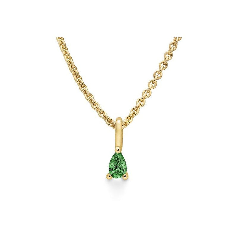 Tsavorite - Tropfen Anhänger 585/-