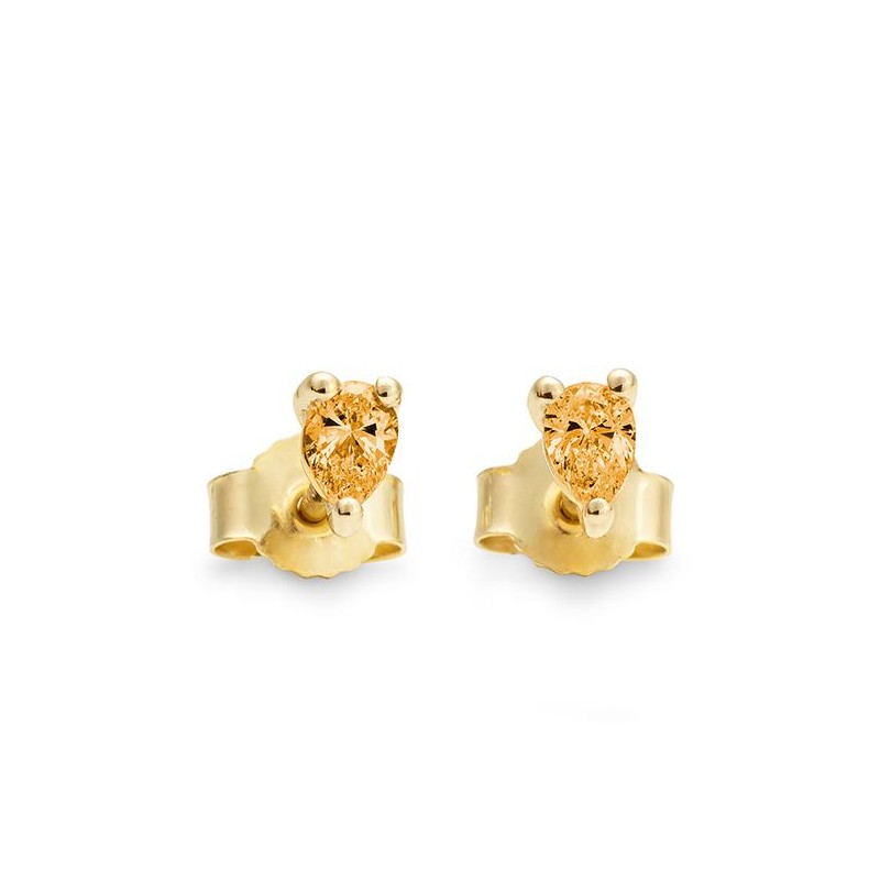 Citrin - Tropfen Ohrstecker 585/-