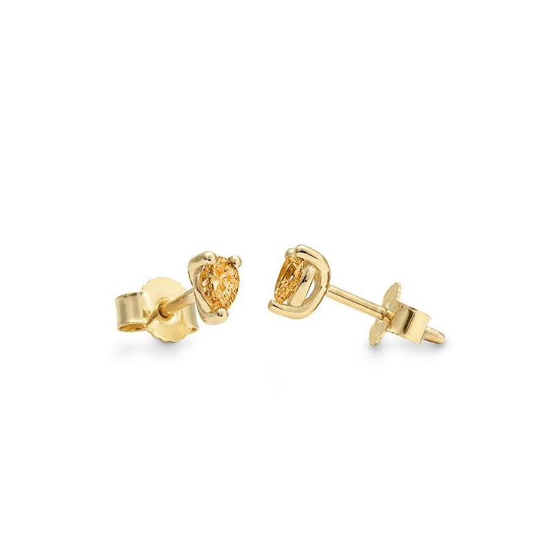 Citrin - Tropfen Ohrstecker 585/-