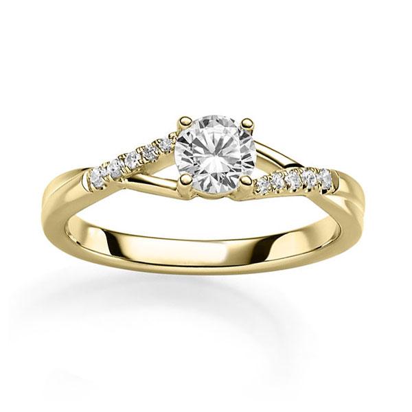 4er Krappe Brilliant mit Außensteine 0,59ct. LAB