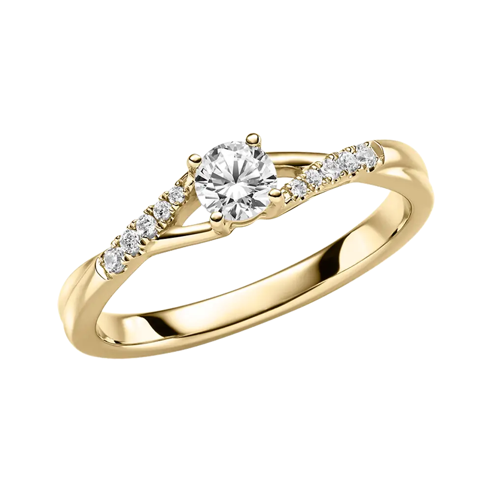 4er Krappe Brilliant mit Außensteine 0,59ct. LAB