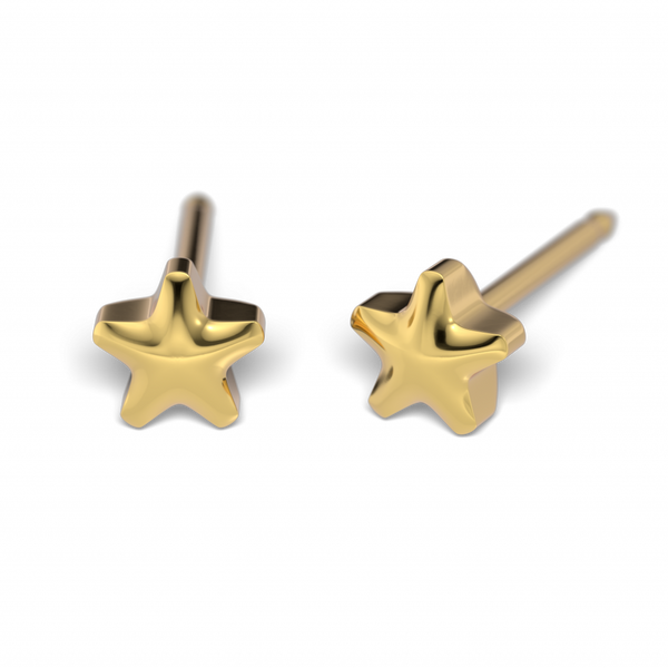 Gold Stern Ohrstecker