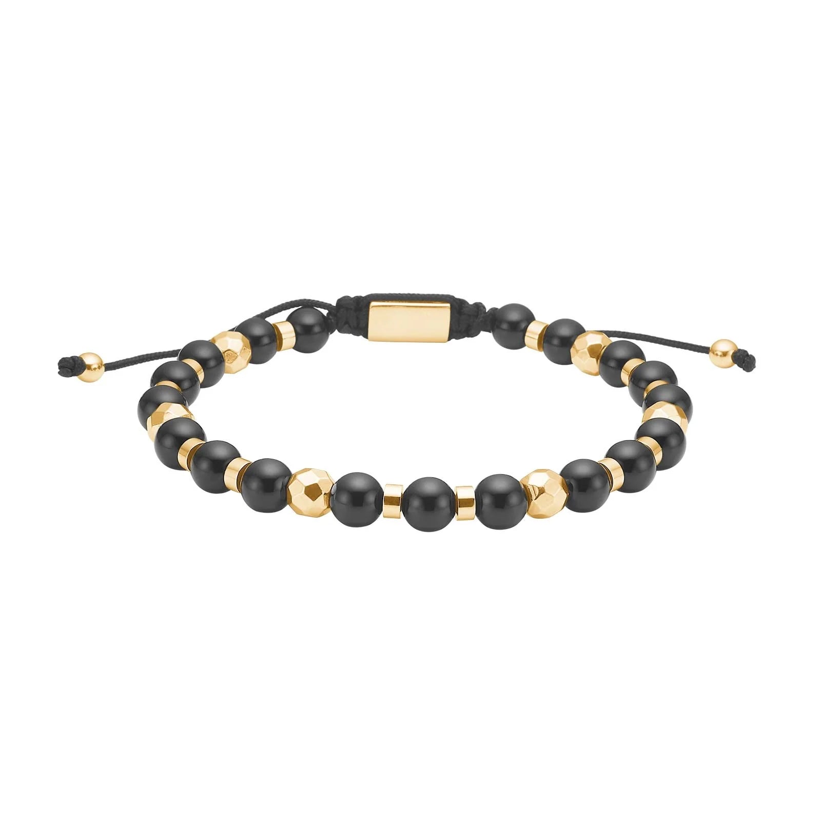 SON Armband schwarz agate IP gold