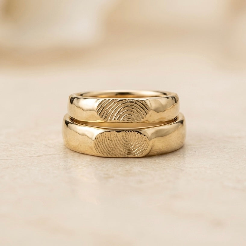 Ringe mit Fingerabdruck