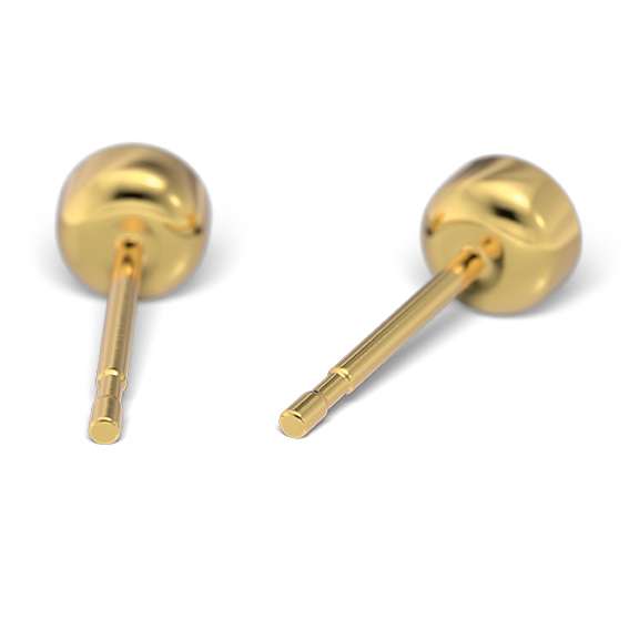 Gold Ohrstecker rund Zirk.