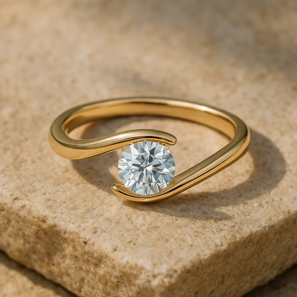 Spannring 0,52ct. LAB.