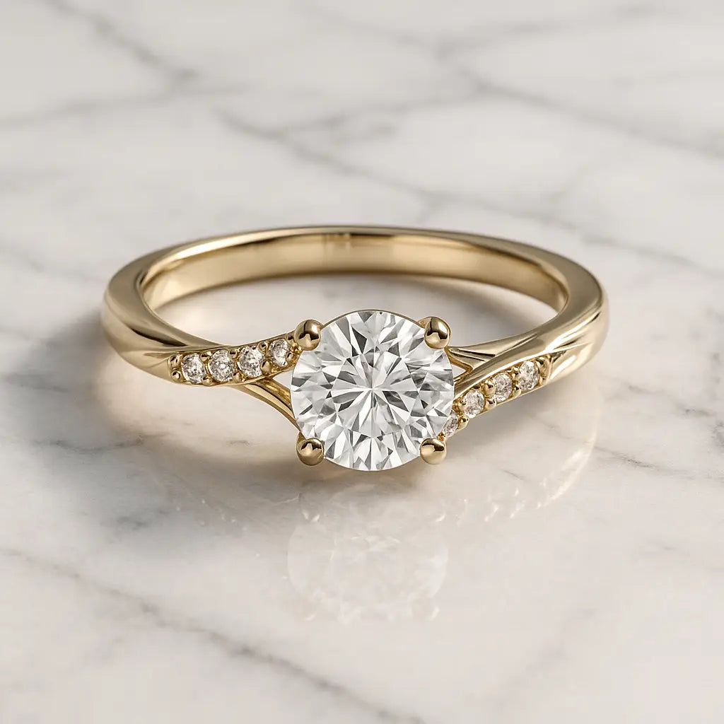 4er Krappe Brilliant mit Außensteine 0,59ct. LAB