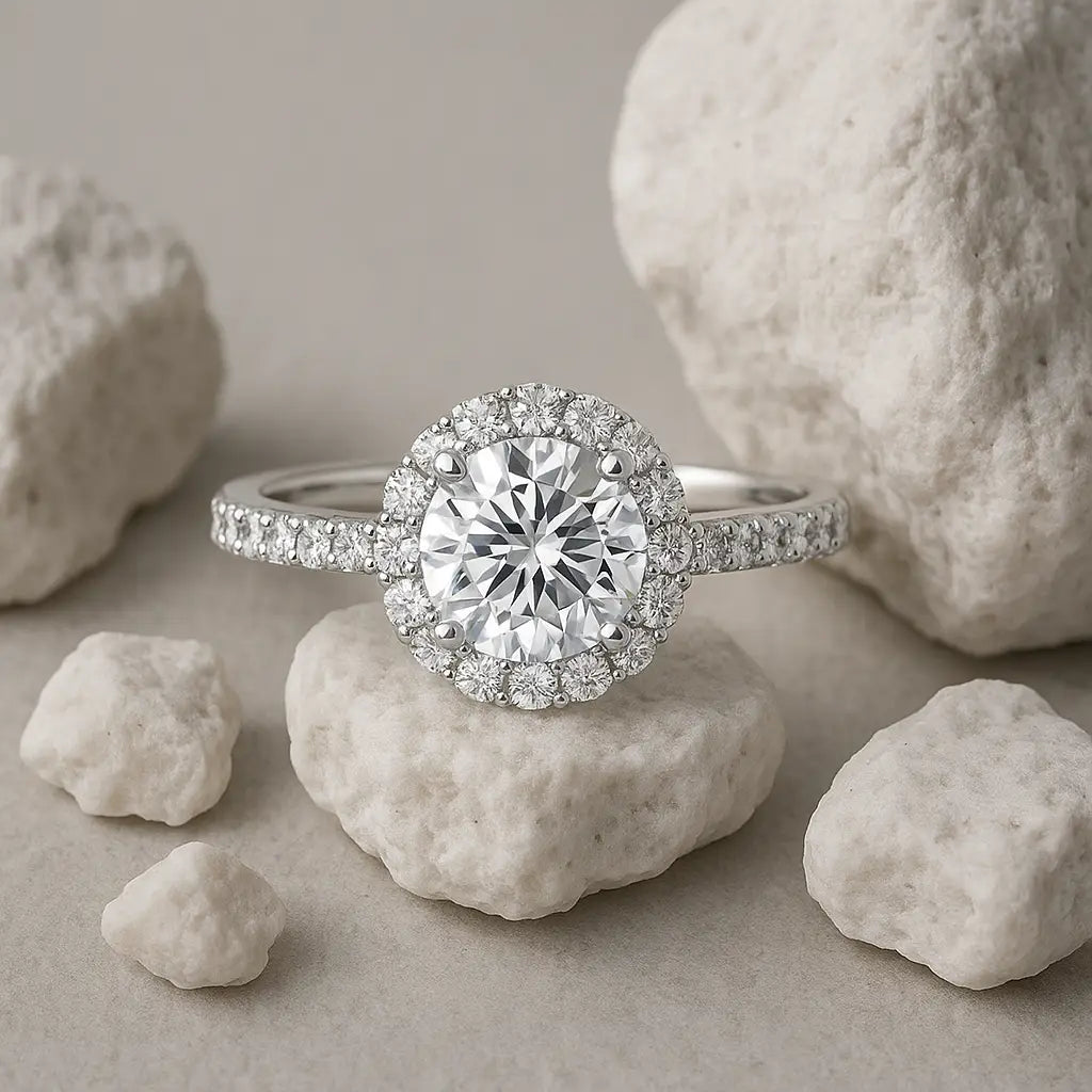 4er Krappe Seitensteine 1,70ct. Lab Diamond