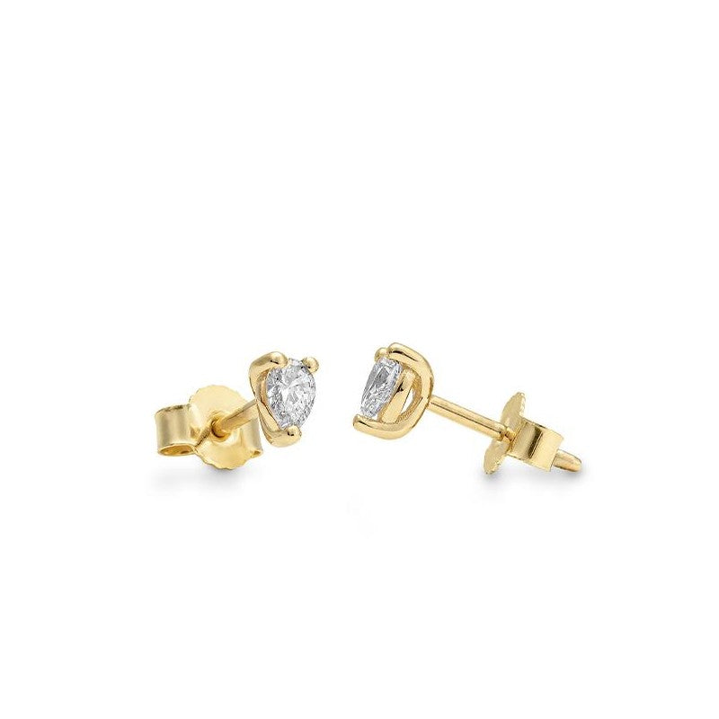 Diamant - Tropfen Ohrstecker 585/-